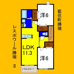 レスポワール勝瑞Ⅱの物件間取画像